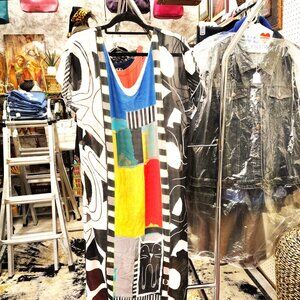 Maxi Light Weight Colorful Abstract Dress